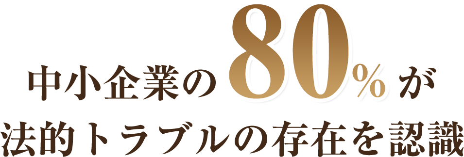 中小企業の80%が法的トラブルの存在を認識